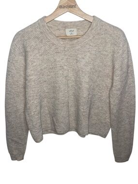 WILFRED Alpaca and Wool Cropped Aubri Sweater in Beige